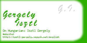 gergely isztl business card